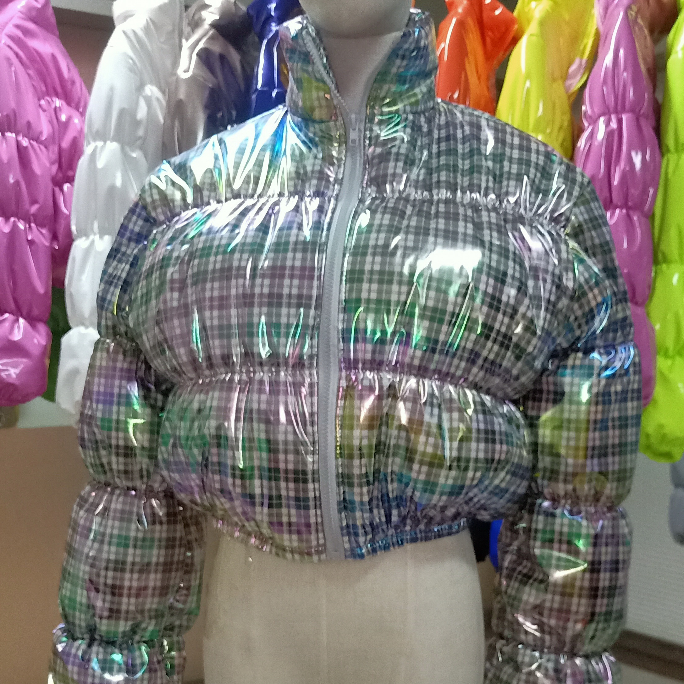 100% Cotton Women Down Puffy Puffer Jacket