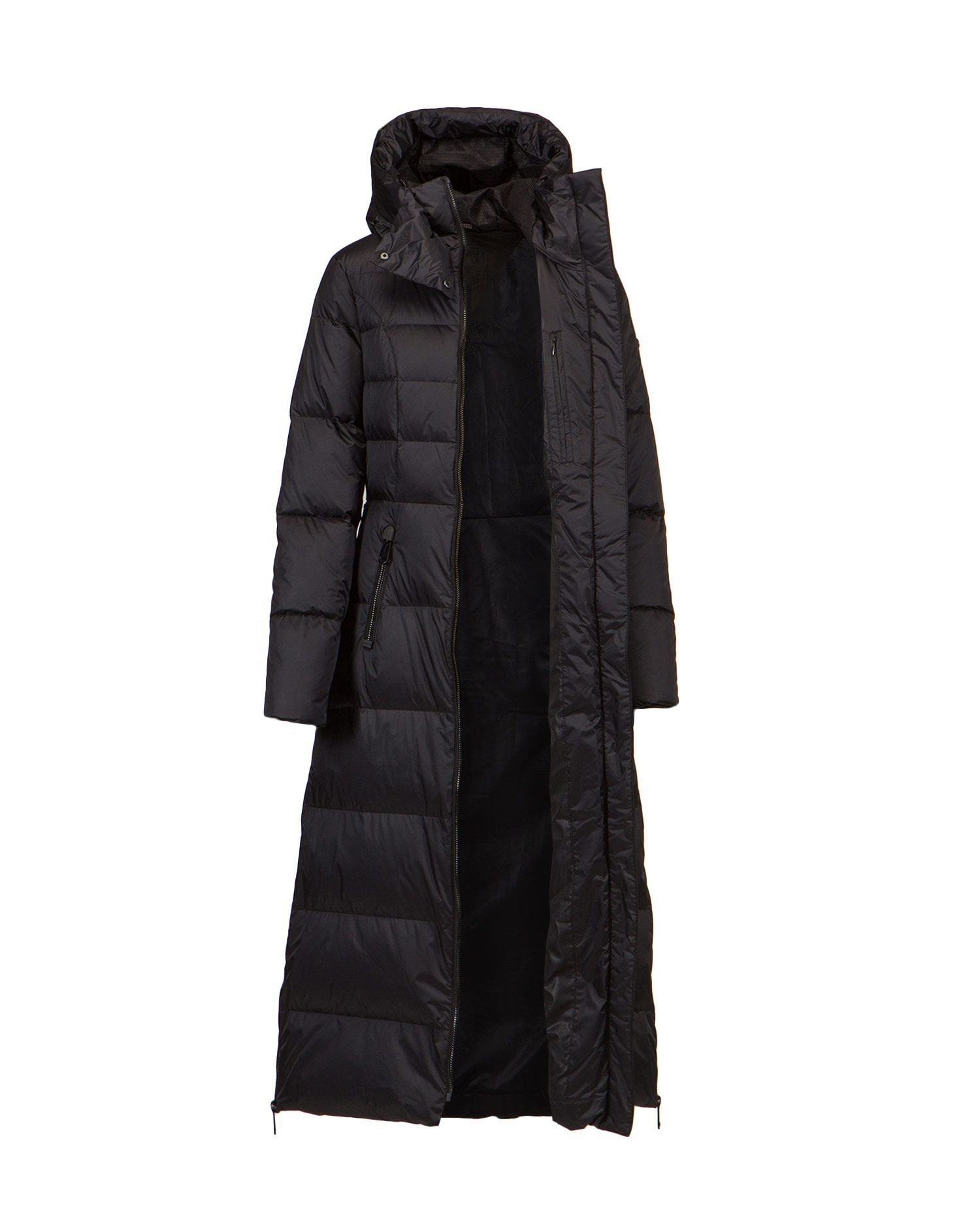 Extra-Long Quilted Goose Down Parka Women's Puffer Down Jacket
