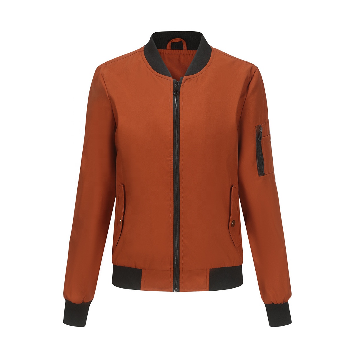 Pilot Wind Breaker Jacket Womens Biker Bomber Jacket With 4 Pockets Windbreaker Streetwear Ladies Outwear Work Coats