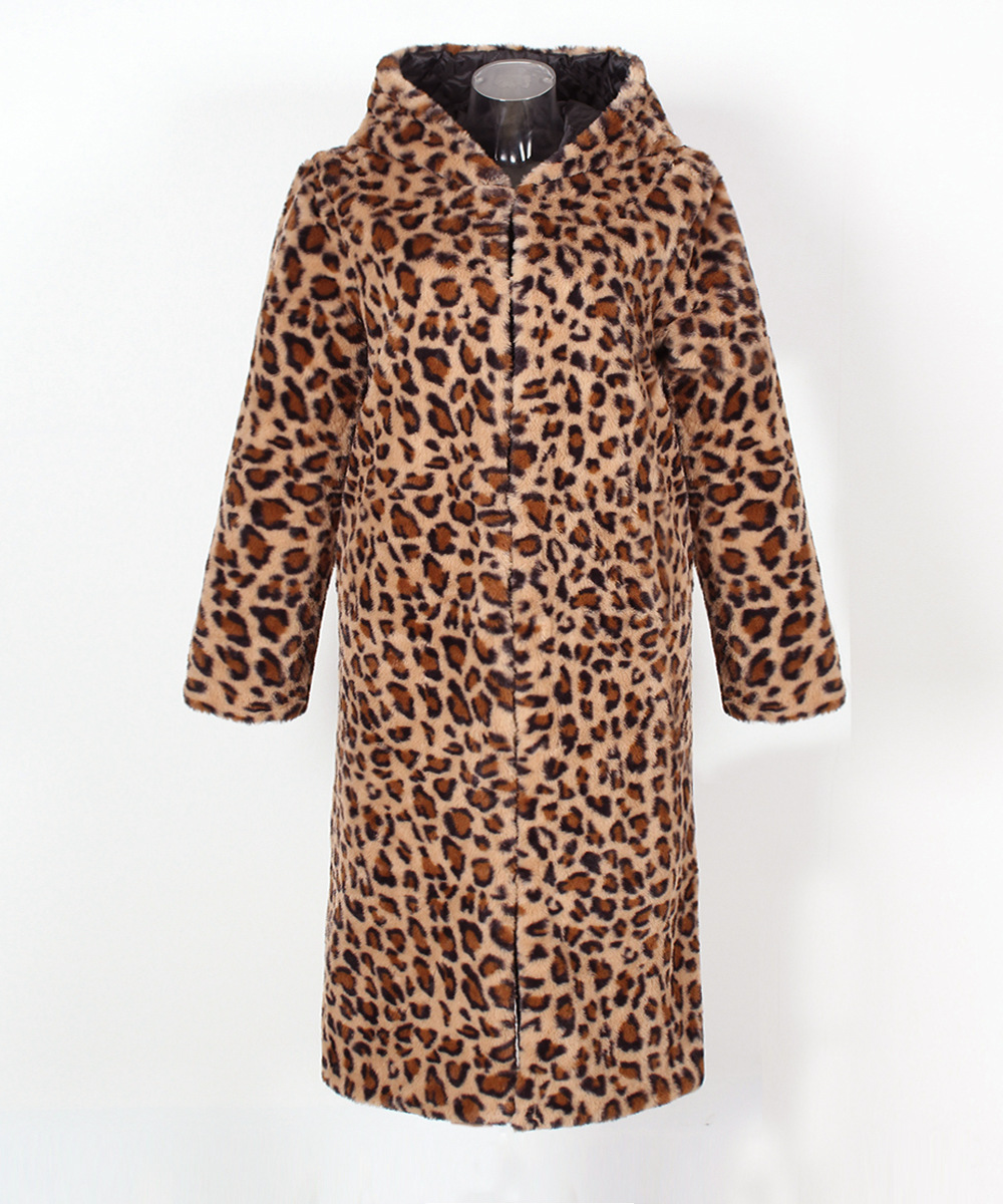 2018 Women's Slim Faux Fur Breathable Parka Winter Warm Fashion Hooded Lapel Jacket