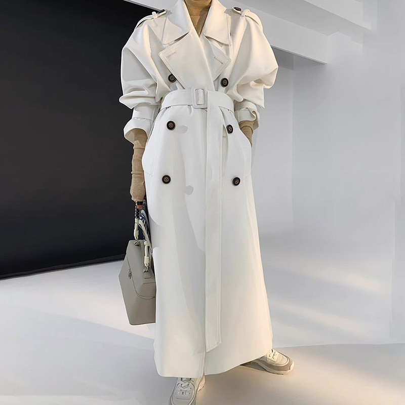 2026 Winter Women Luxury Trench Coat Fashionable Winter Warm Long Coat with Turn Down Collar
