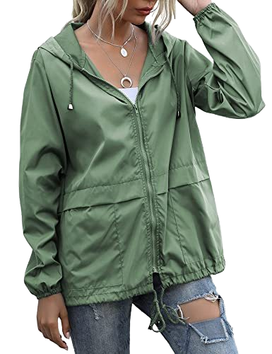 High Quality Lightweight Polyester Women's Raincoat Waterproof Windbreaker Hooded Jacket Travel Packable Outdoor Rainwear Custom
