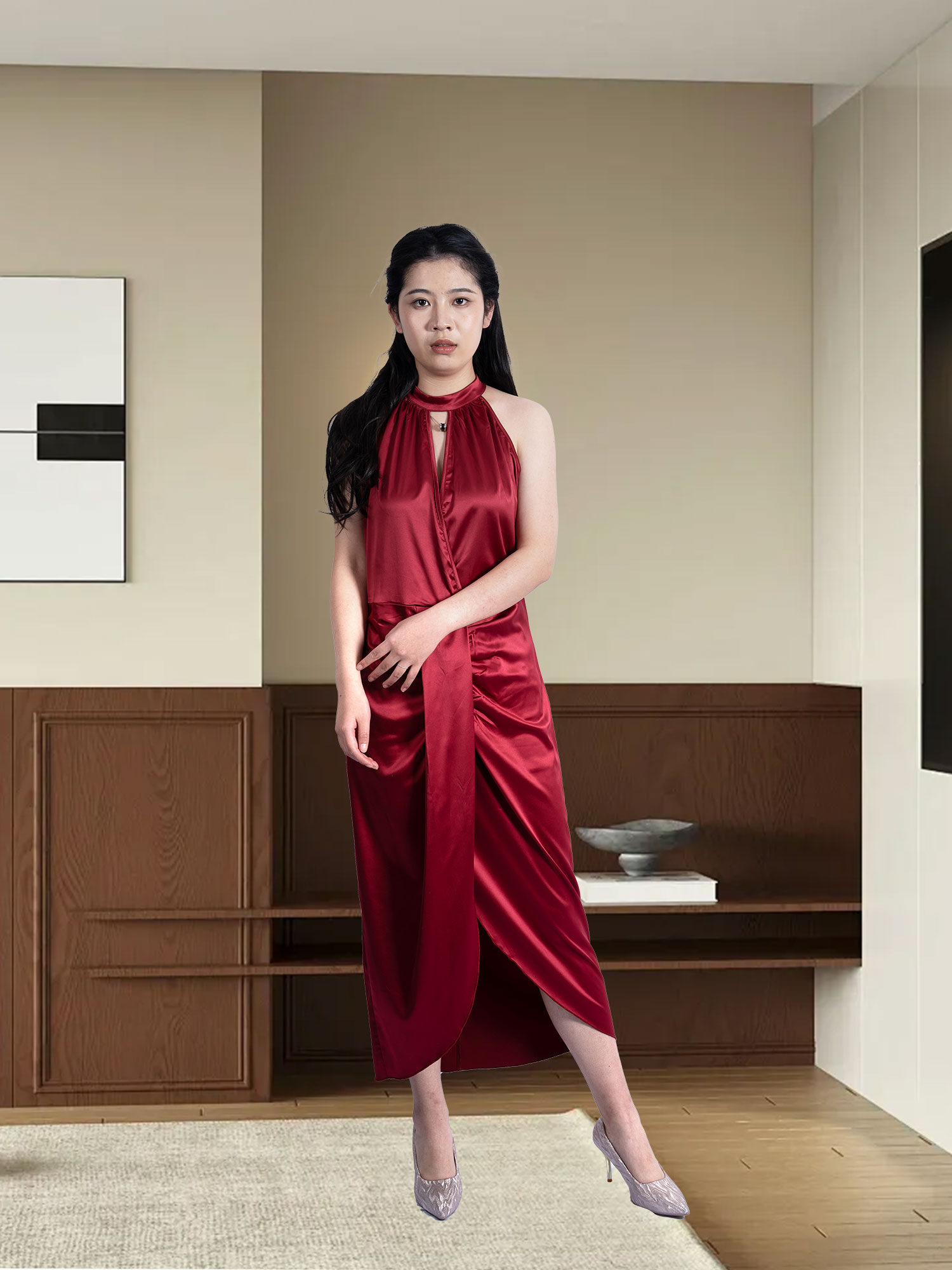 Sleeveless Solid Dress