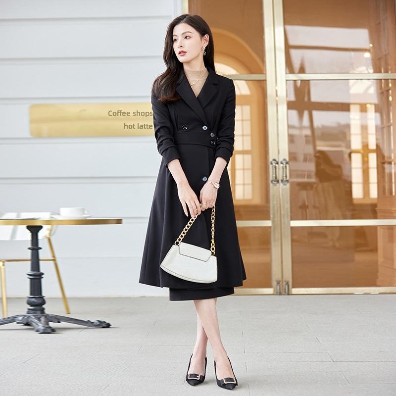 2026 New Style Trench Coat for Women, Spring and Autumn Fashionable Elegant Long, Korean-Style Casual Suit for Women