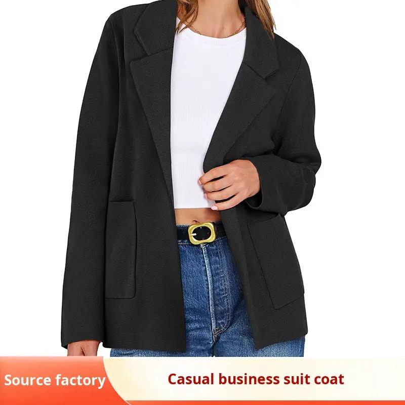 Stylish Women's Knitted Blazer for Autumn and Winter