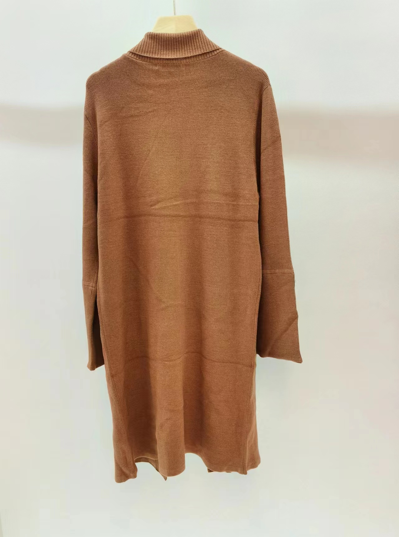 Women's Long Cardigan Open Front in Viscose Knitted Cardigan