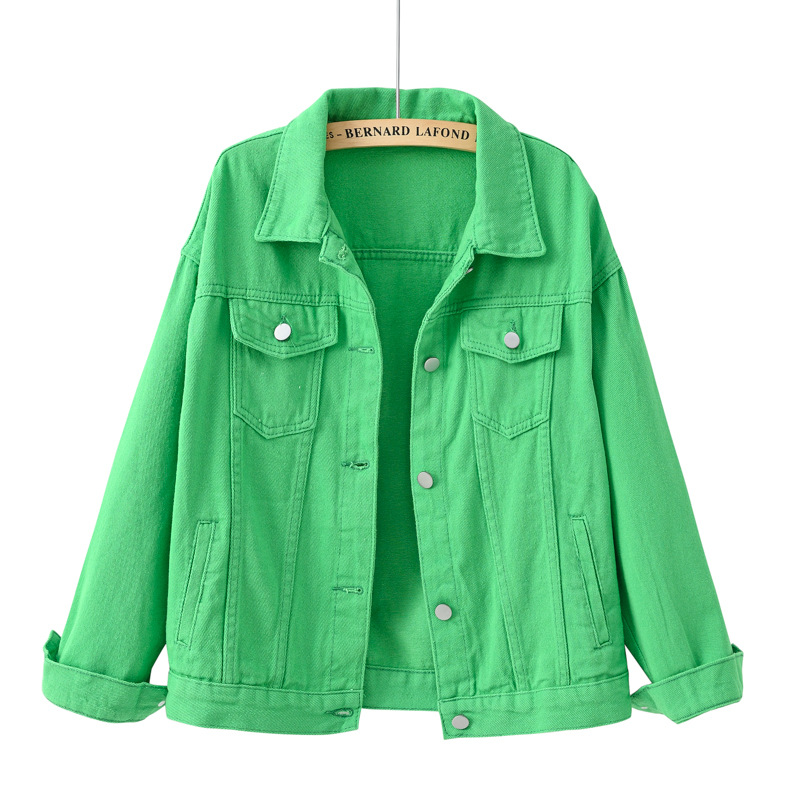 Newest Style Lady Jacket Long Sleeve Woman Denim Jacket Long Denim Jackets Women