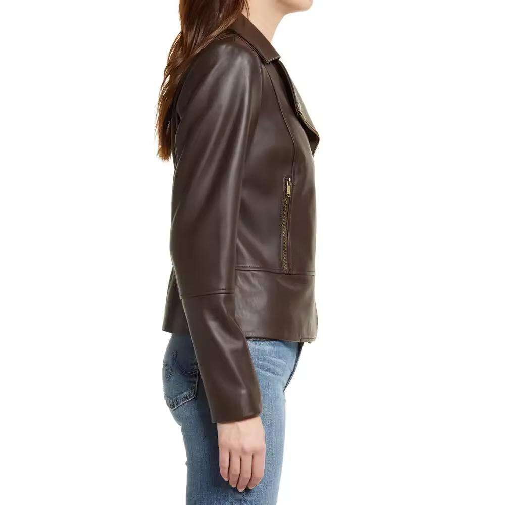High-Quality Women's Leather Jacket | Elegant and Durable Genuine Leather Jacket for a Timeless Look