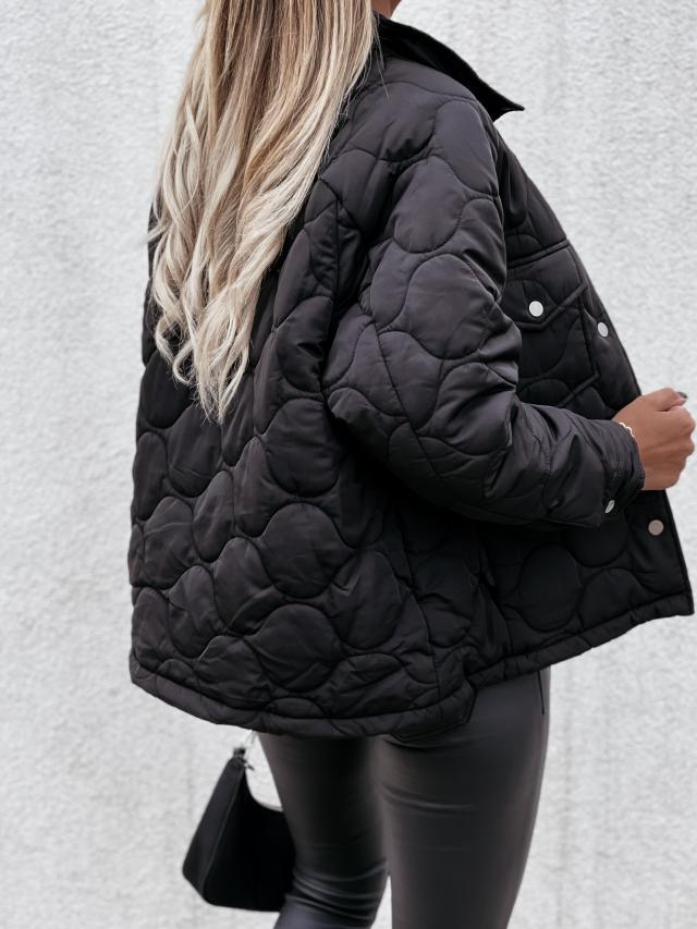Outdoor Casual Button Padded Cozy Coat Ladies Puffer Jackets