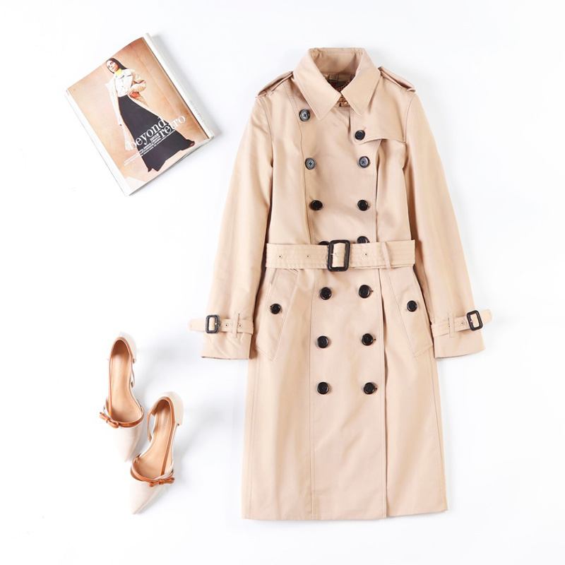 Women's Custom Elegant Office Windbreaker Jacket for Autumn and Spring