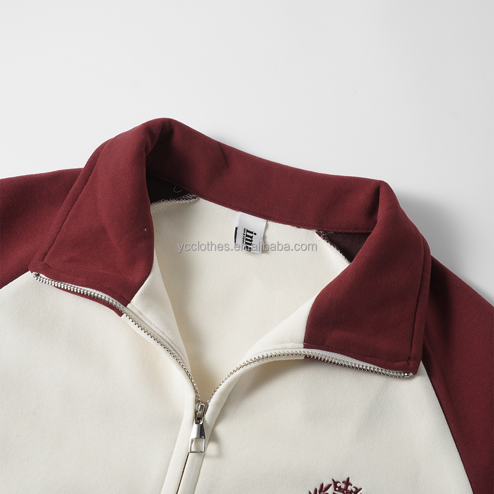 Women's Autumn Eco-Friendly Quilted Sports Coat Windbreaker Blouson Logo Front Stand Collar Knitted Embroidered Letters Thick