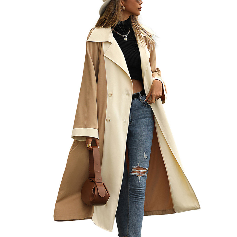 PRETTY STEPS Fall 2024 Foreign Trade Cross-border Women's Long Casual Trench Coat Autumn/Winter Large Coat 100% Polyester Loose