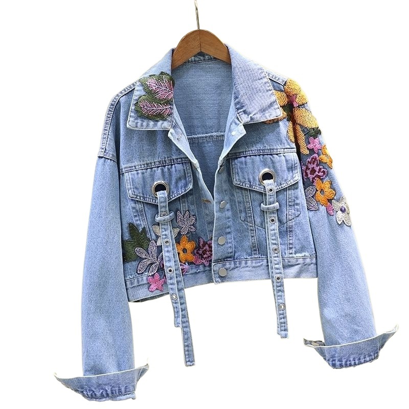 OEM Services Custom Women's Popular Good Denim Coat Superior Quality Cheap Price Own logo Print Embroidery Ladies' Jeans Jacket