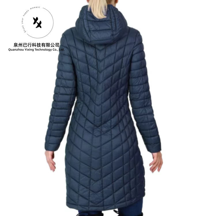 Women Autumn Winter Long Hooded Parka Jacket Cotton Padded Jacket