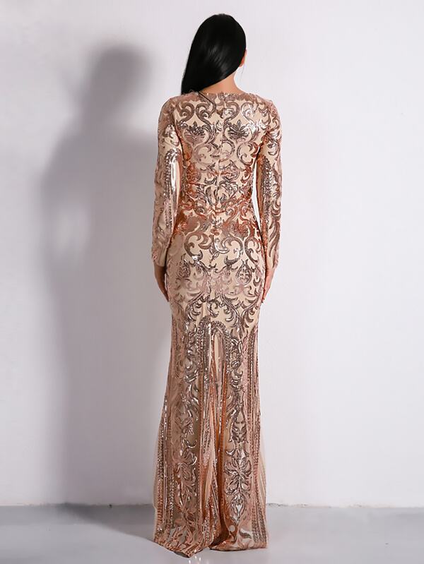 Maxi Sequin Bodycon Prom Women Evening Dresses