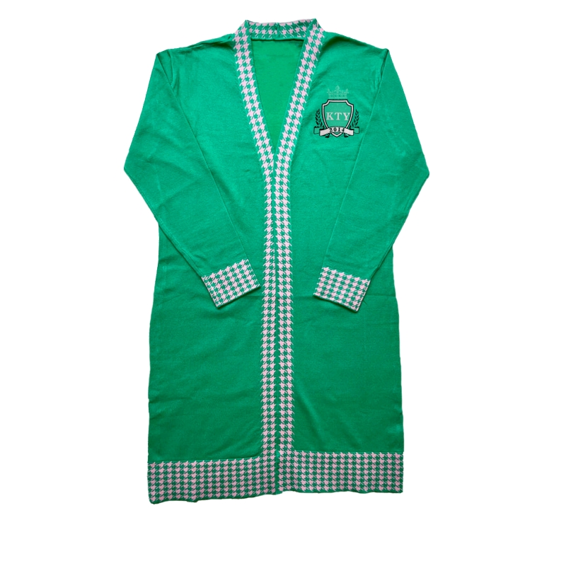 Pretty Girl Women Windbreaker Side Open Collar Loose-fitting Club Solid Greek Letter Sorority Symbols Coat Sweater