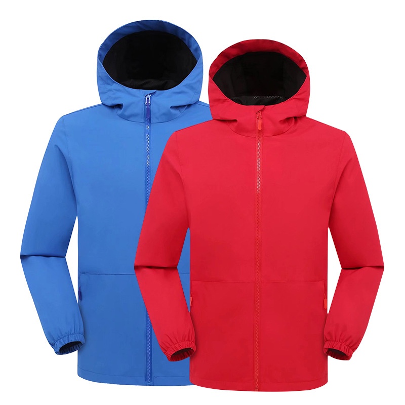 Autumn Windbreakers for Men Women Single-Layer Outdoor Jackets Logo Printed Windproof Waterproof Work Clothes School
