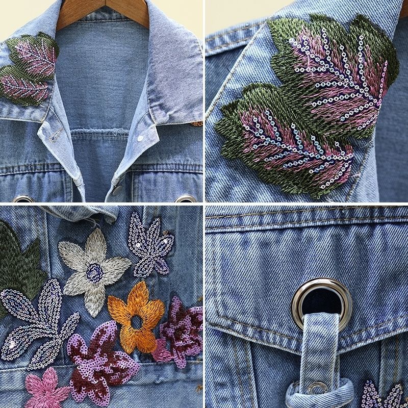 OEM Services Custom Women's Popular Good Denim Coat Superior Quality Cheap Price Own logo Print Embroidery Ladies' Jeans Jacket