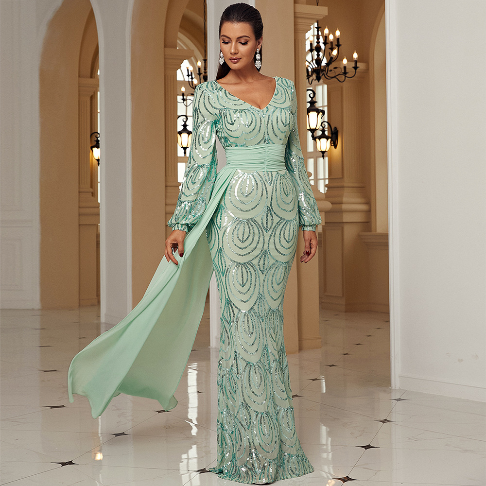Women Elegant Evening Gowns Sexy Prom Dresses Luxury Ladies Long Evening Dress