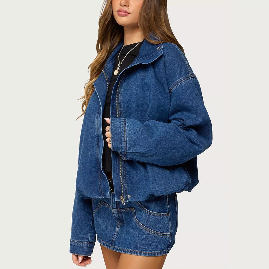 Custom Women's Casual Denim Jackets for Ladies Denim Jacket Women Oversized Denim Jacket Manufacture