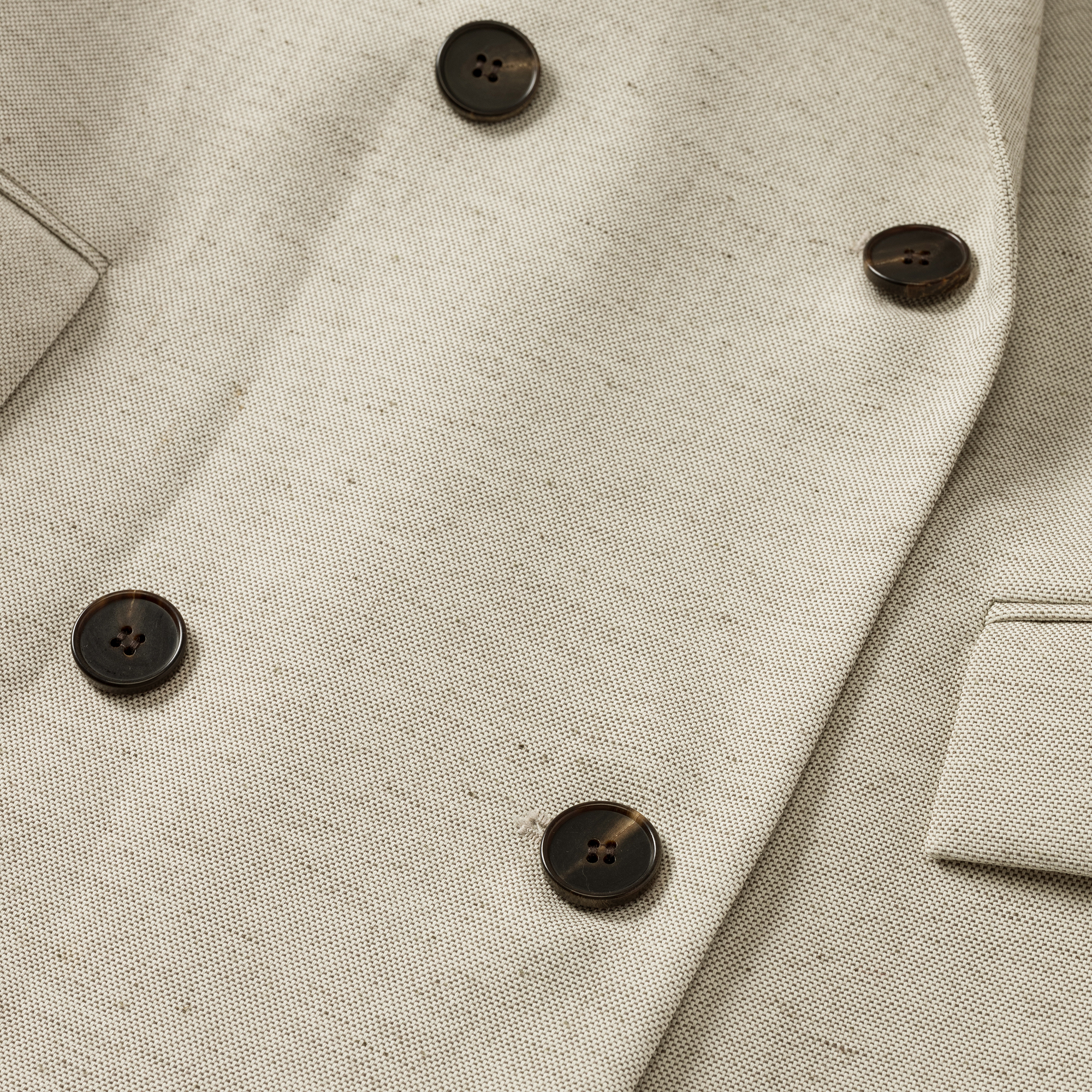 Women's Elegant Long Belted Blazer Coat Polyester Cotton Linen Blend Double Breasted Trench Jacket Office Wear Oatmeal
