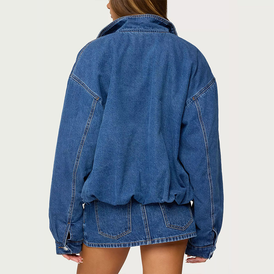 Custom Women's Casual Denim Jackets for Ladies Denim Jacket Women Oversized Denim Jacket Manufacture