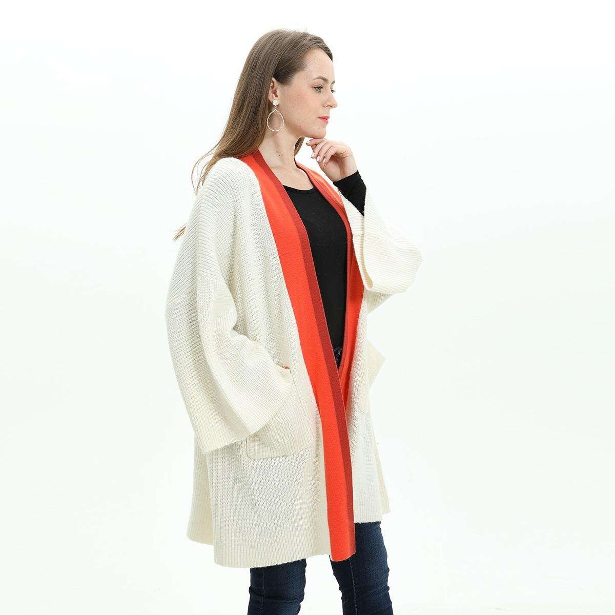 Custom Women Sweater Fashion Women Pocket Cardigans for Ladies Knit Long Cardigan Casual Sweater Women