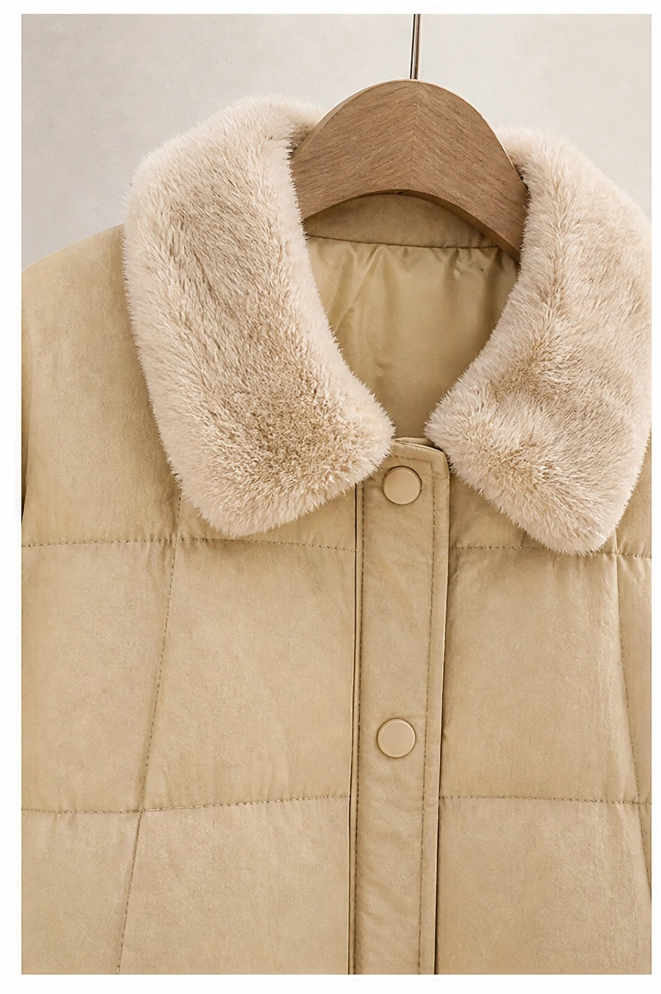 New Autumn Winter Natural Mink Fur Collar Down Jacket, Women's Short Waist-Cinching Slimming Quilted Puffer for Daily Wear