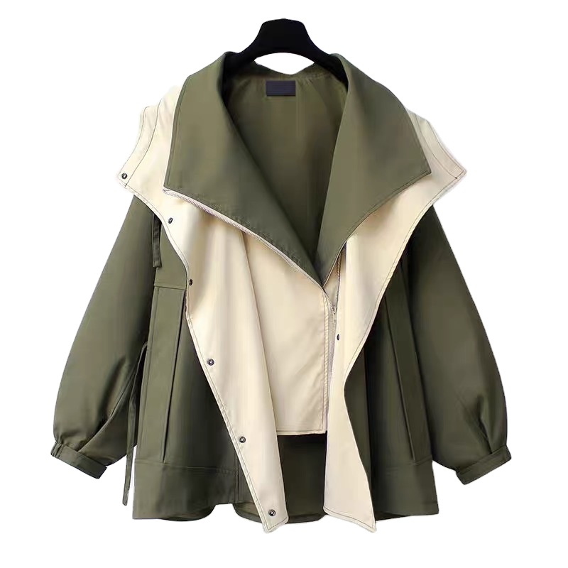 Wholesale 2024 Spring and Autumn Womens Windbreaker Jacket Leisure Fashion Hooded Jacket Women's Trench Coats