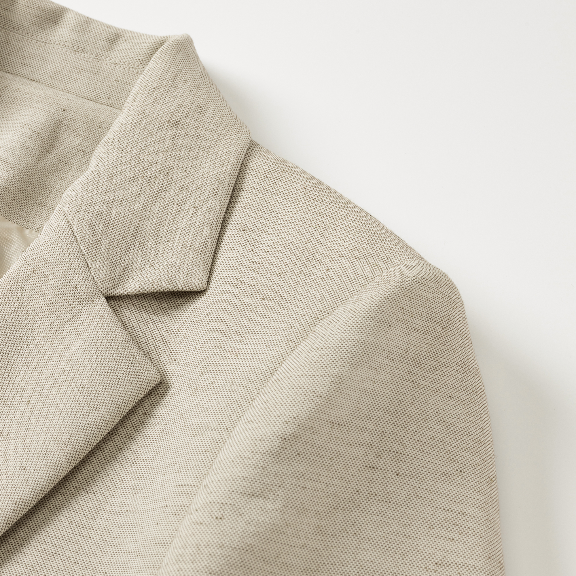 Women's Elegant Long Belted Blazer Coat Polyester Cotton Linen Blend Double Breasted Trench Jacket Office Wear Oatmeal