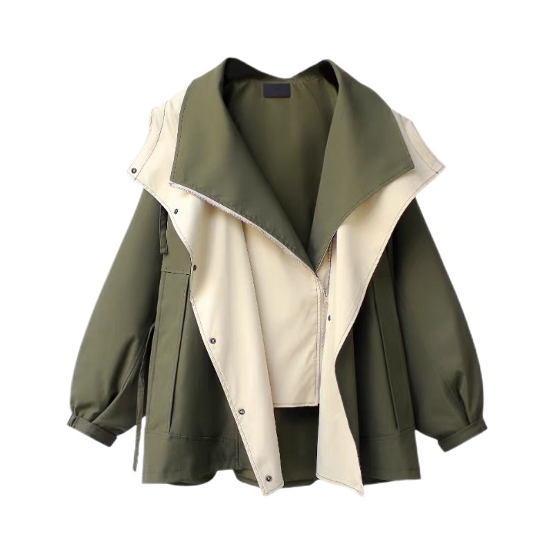 Wholesale 2024 Spring and Autumn Womens Windbreaker Jacket Leisure Fashion Hooded Jacket Women's Trench Coats
