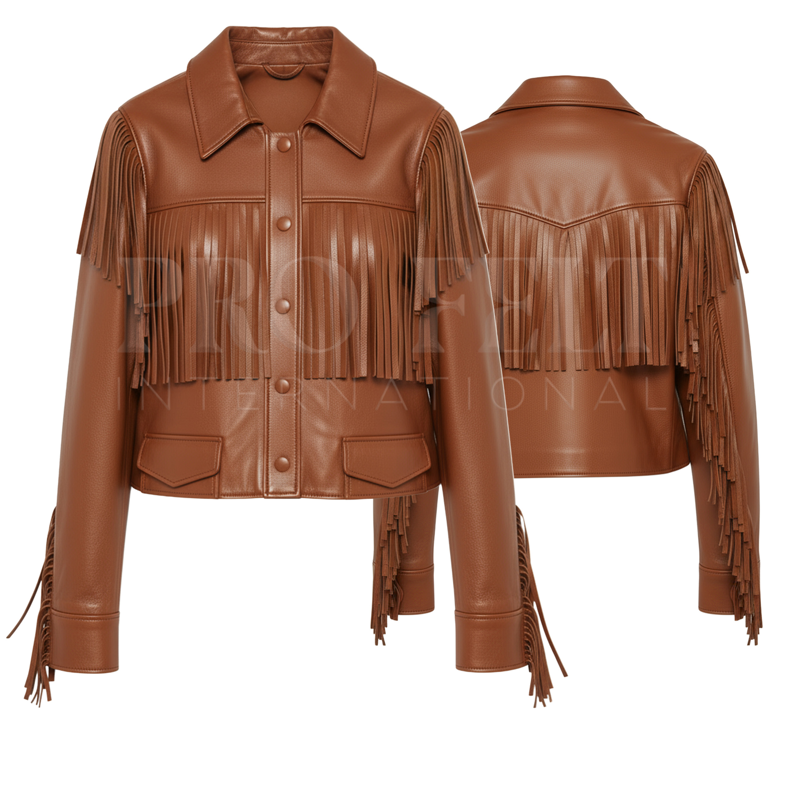 Wholesale Women's Sheep Skin Woven Quilted Short Motorcycle Jacket Custom Color Genuine Leather Outerwear with Tassel and Fringe