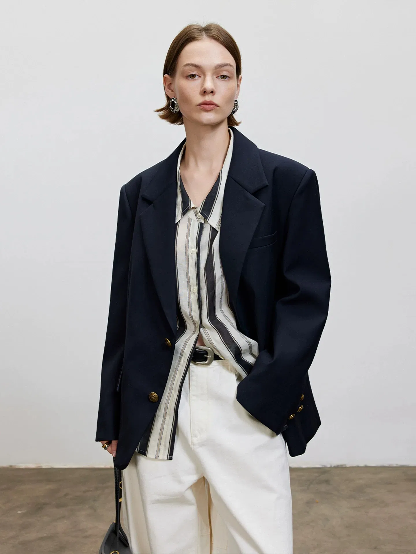 High-End Wholesale Women Casual Suit Customized Loose Fit Blazer for Woman