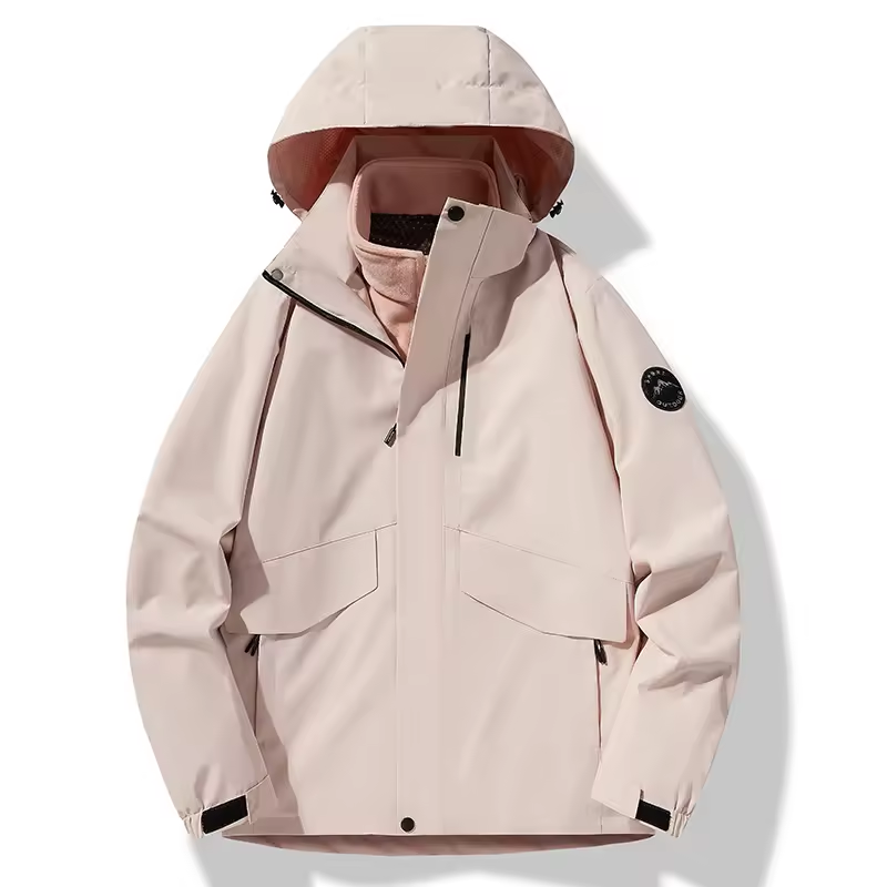 Autumn and Winter Three-in-one Windbreaker for Both Men and Women Custom-made Waterproof and Windproof Detachable Jacket