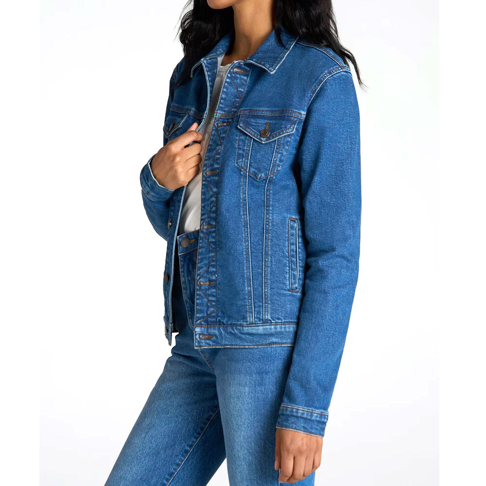 Womens Denim Jeans Jacket Top Quality Wholesale Ladies Button up Washed Regular Fit Denim Jackets Women