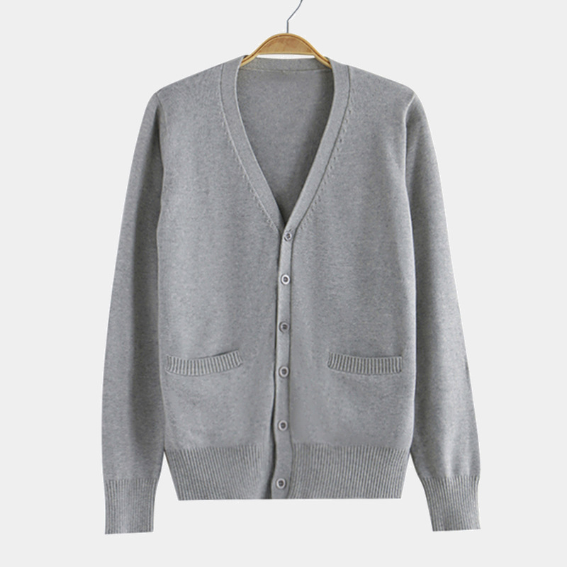 Custom Women V Neck Buttons Pockets Long Sleeves Cardigan Knitwear Cotton Custom Pattern Cardigan Knit Sweater