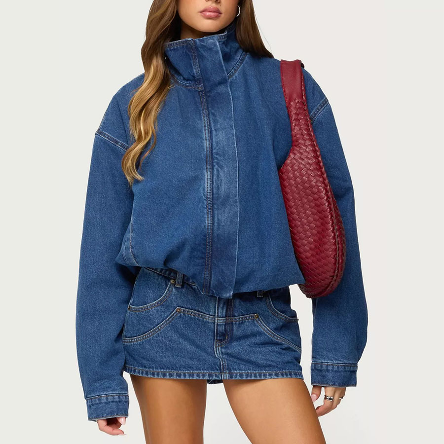 Custom Women's Casual Denim Jackets for Ladies Denim Jacket Women Oversized Denim Jacket Manufacture