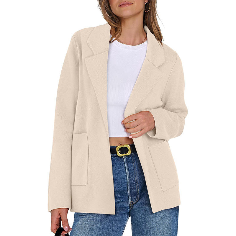 Stylish Women's Knitted Blazer for Autumn and Winter