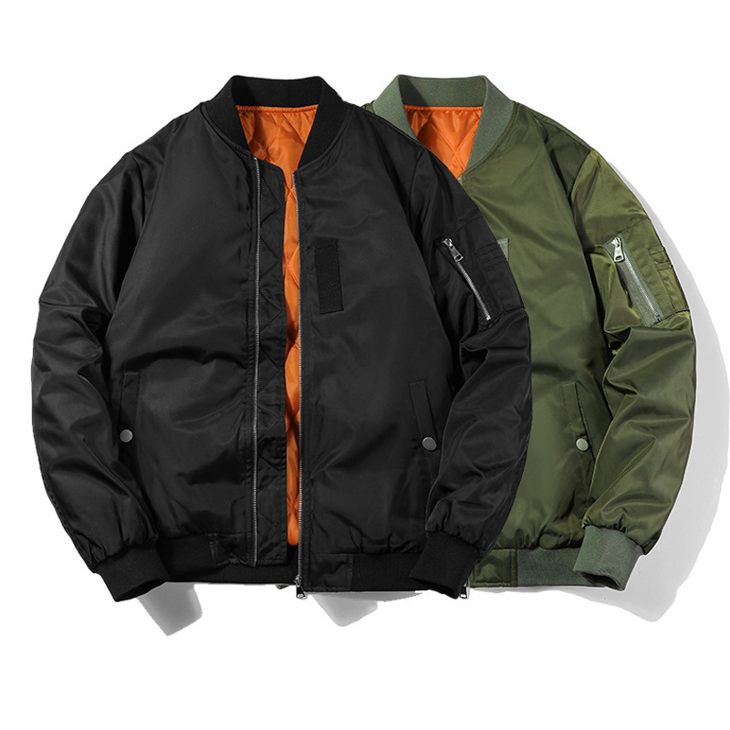 Zip Sports Women's Eco-Friendly Reversible Windproof Waterproof Hiking Bomber Jacket Letter Camouflage Knitted Polyester Filled