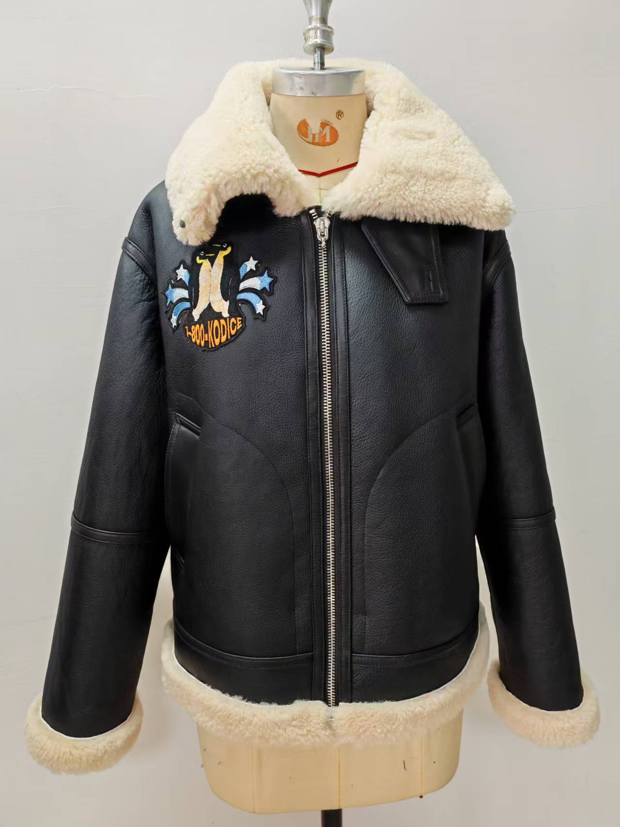 Women's Shearling Jacket Front View