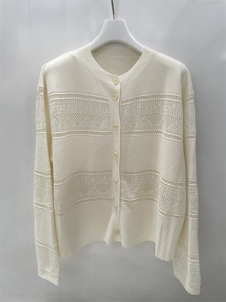 Wholesale Plus Size Open Knit Cardigans Oversized Lace Pattern Long Sleeve Cover-Up Bulk Supply