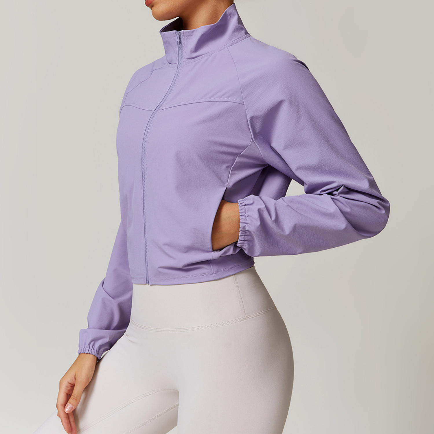 Women's Zip-Up Sports Jacket Yoga Zip Front Sports Top Workout Track Activewear Outerwear Fitness Running Windbreaker