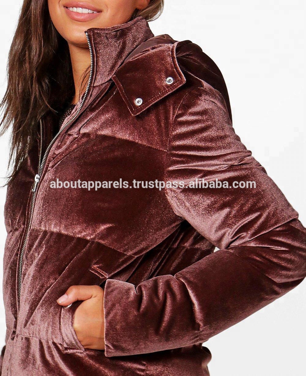Popular Winter Plus Size Breathable Reversible Waterproof Quilted Jacket Women Tall Daniella Velvet Padded Bomber Quilted Stripe