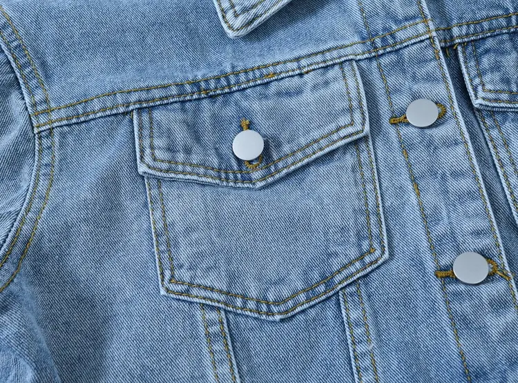 Oem Women's Denim Jean Jacket Women Casual Outwear Fall Jacket Denim Button up Coat Oversize Denim Jacket for Ladies