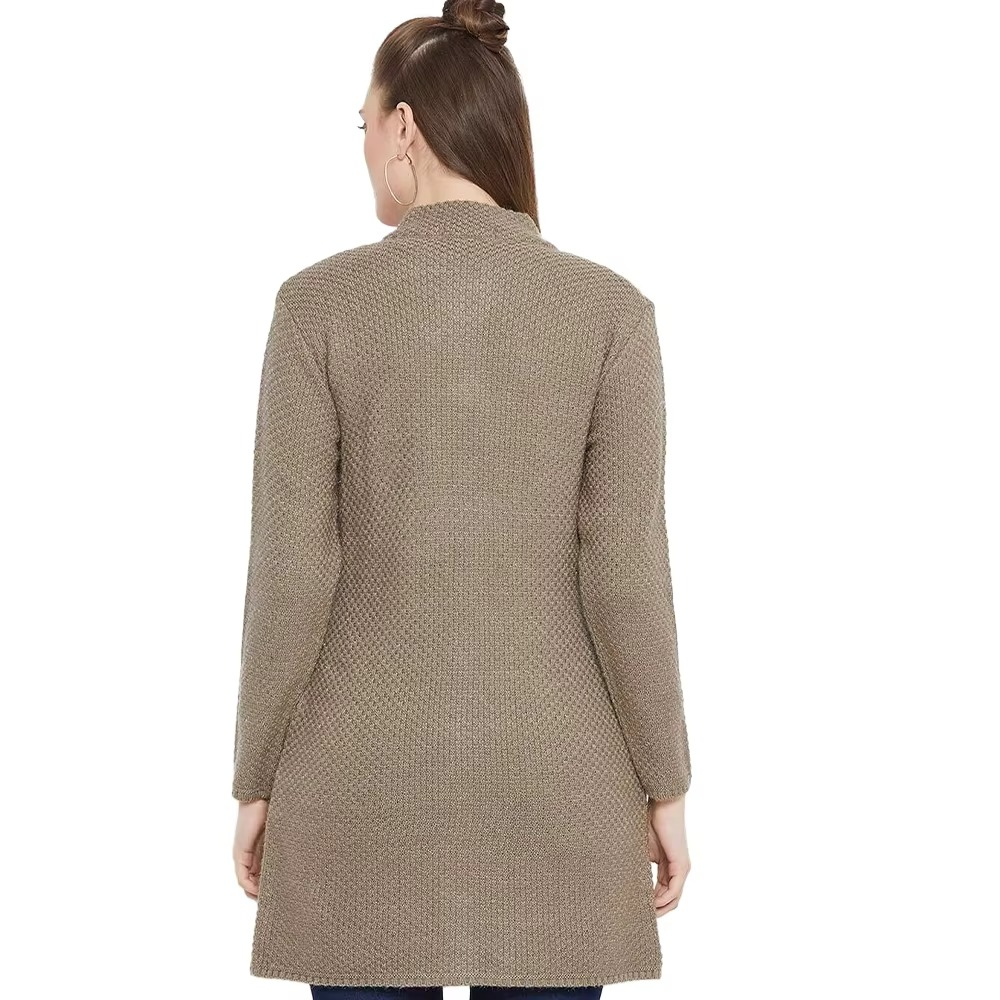 Ladies High Quality Knitted Cardigan Sweaters for Adults Casual Solid Color Hand Knitted Women Cardigan Sweaters Regular
