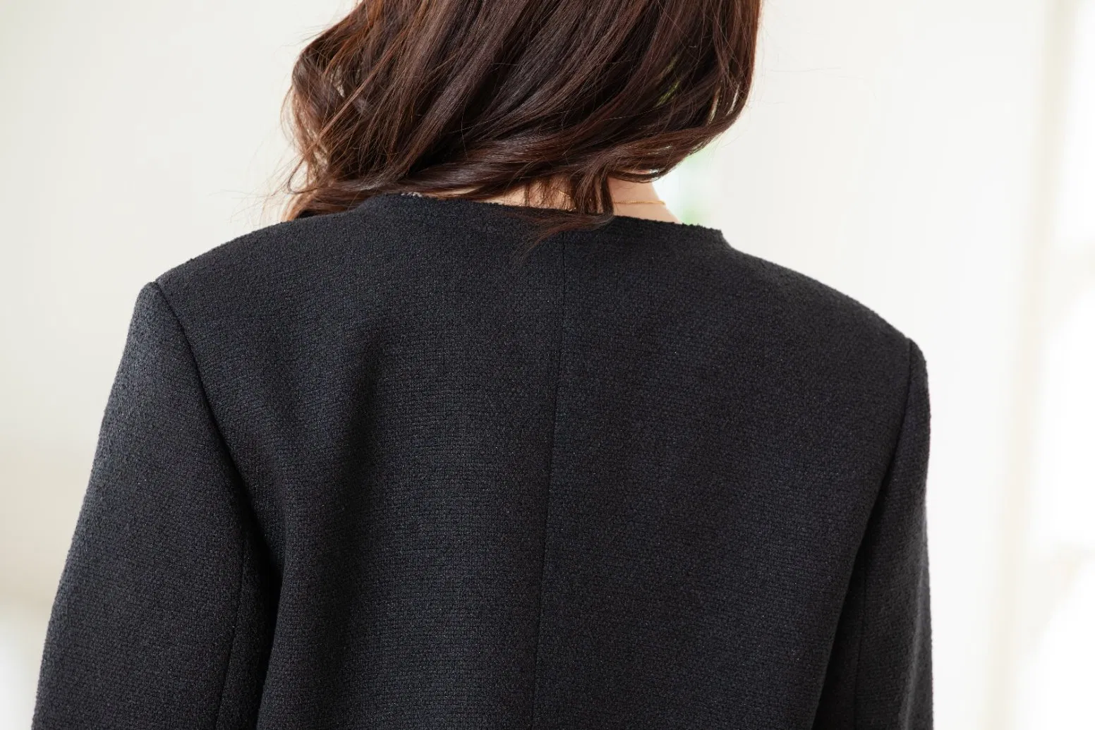 Women's Classic Padded Shoulder Blazer Outerwear - Solid Color