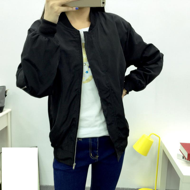 Latest Small Polyester Canvas Winter Breathable Eco-Friendly Front Outdoor Women's Zipper Bomber Jackets | Women's Fashion
