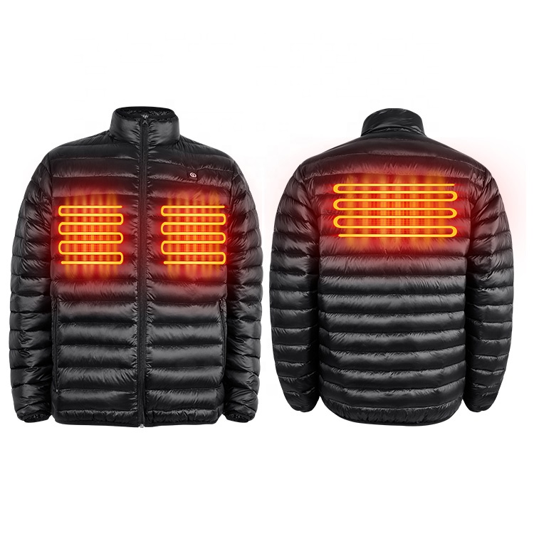 Customized Men Women's Stand Windbreaker 7.4v Rechargeable Lithium Battery USB Heated Jacket Embroidery Winter Electric Clothing