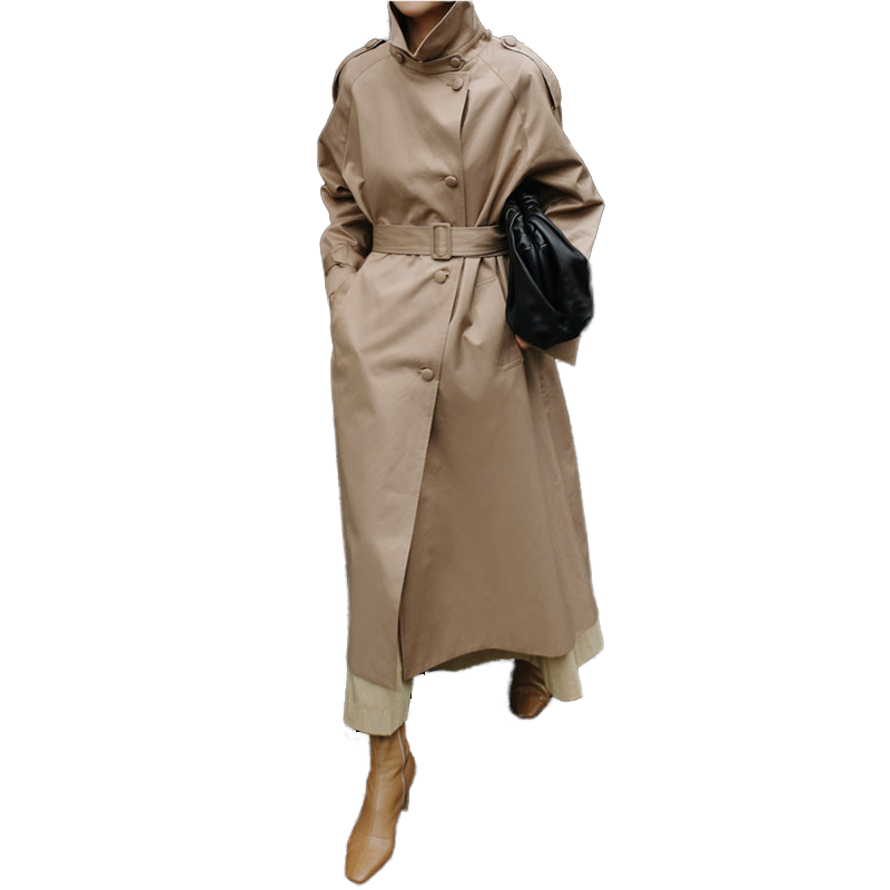 Wholesale Clothing Women's New Style Solid Color Windbreaker Jackets Simple Design Autumn Winter Clothes for Women Coat