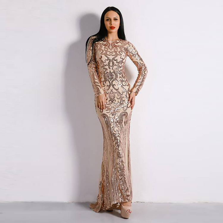 Maxi Sequin Bodycon Prom Women Evening Dresses